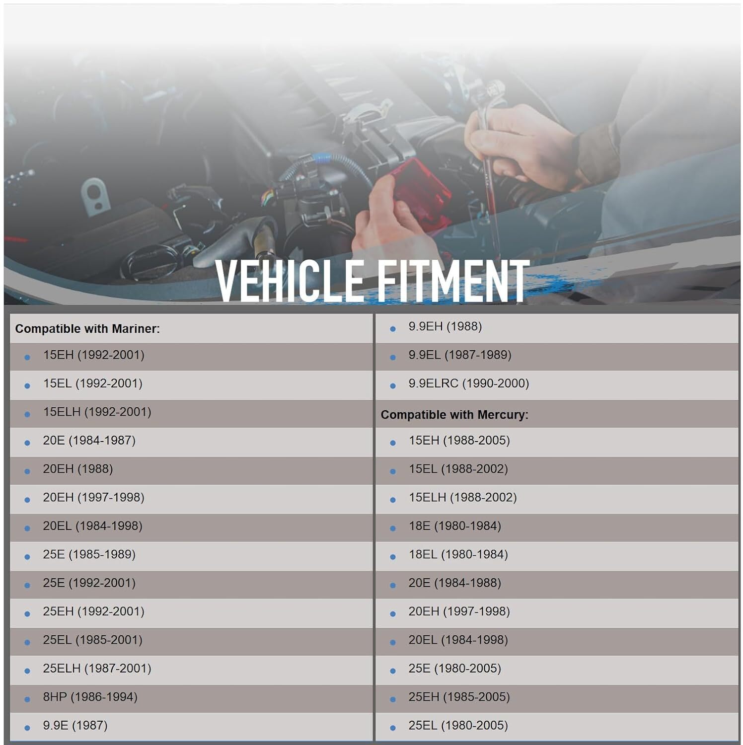 OEG Parts New Starter Compatible with Mercury Mariner Outboard 9.9-25HP