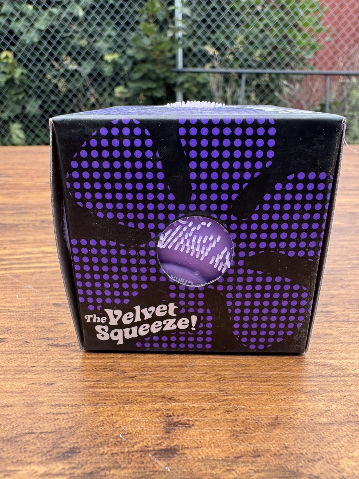 Schylling NeeDoh Fuzz Ball Flower Power Velvet Squeeze, AUTHENTIC Purple Edition