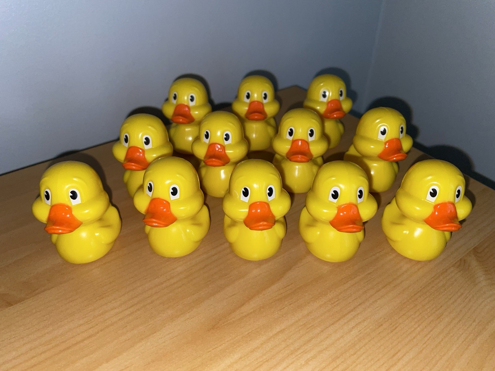 12 Plastic Ducks with Shapes on Bottom for Education Games ~Non-Floating~