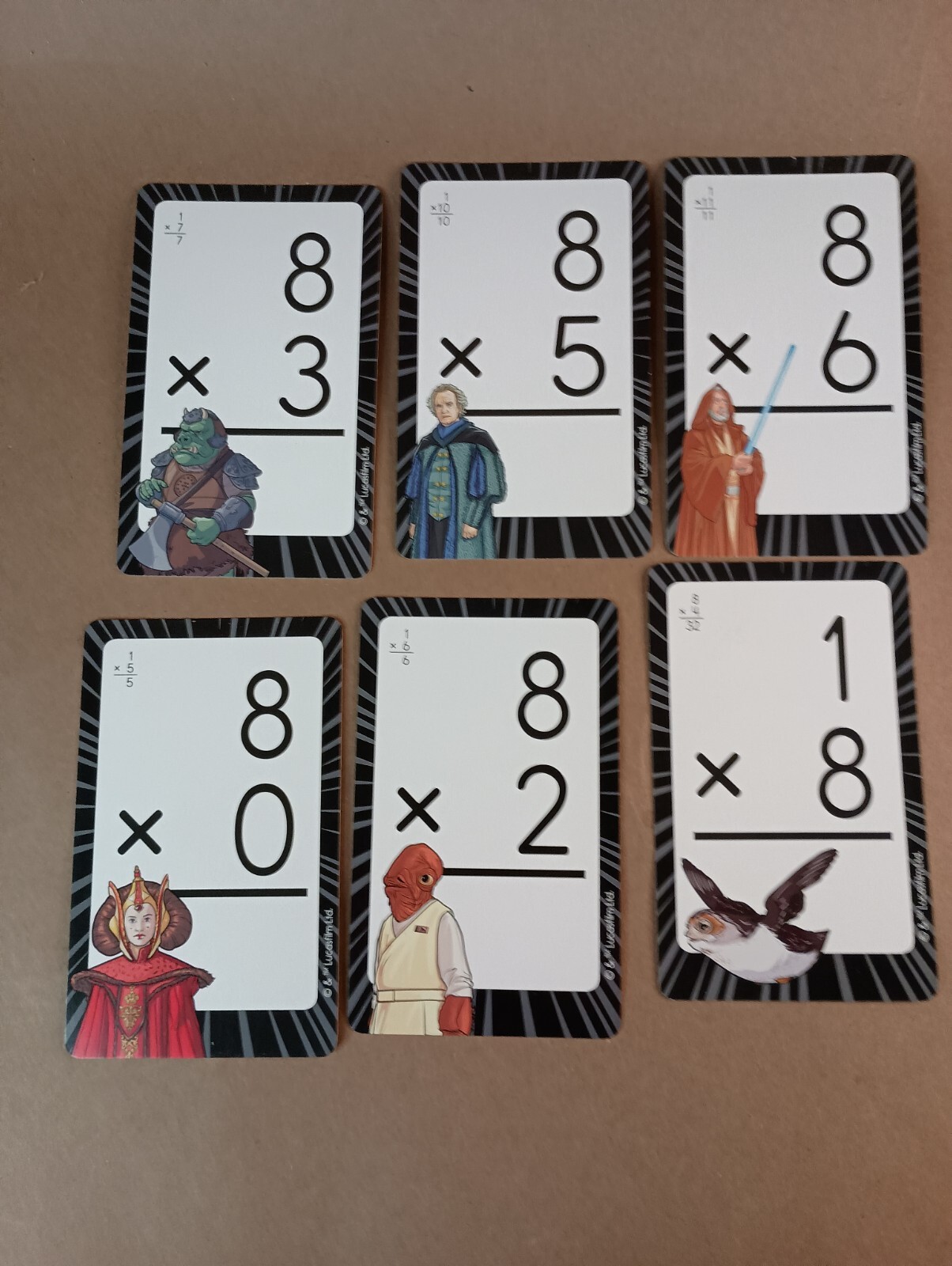 Disney Learning Star Wars Flash Cards Multiplication Homeschool Math Practice