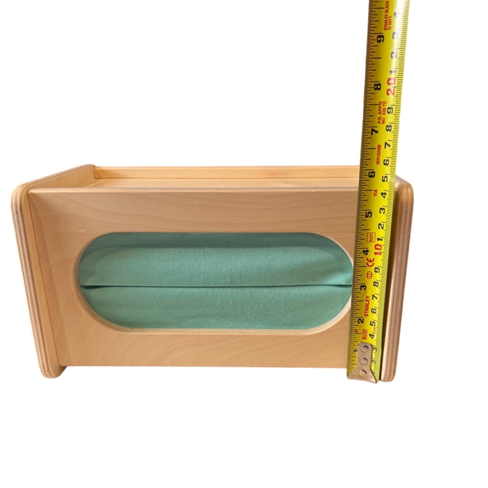 Lovevery Mystery Box Wooden Montessori Sensory Tactile Toy Teal STEM Box Only