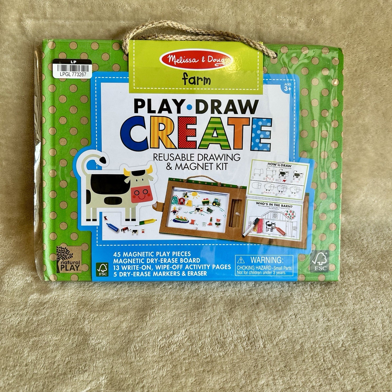 Melissa & Doug Play,Draw Create– Farm (45 Magnets, 5 Dry-Erase Markers)