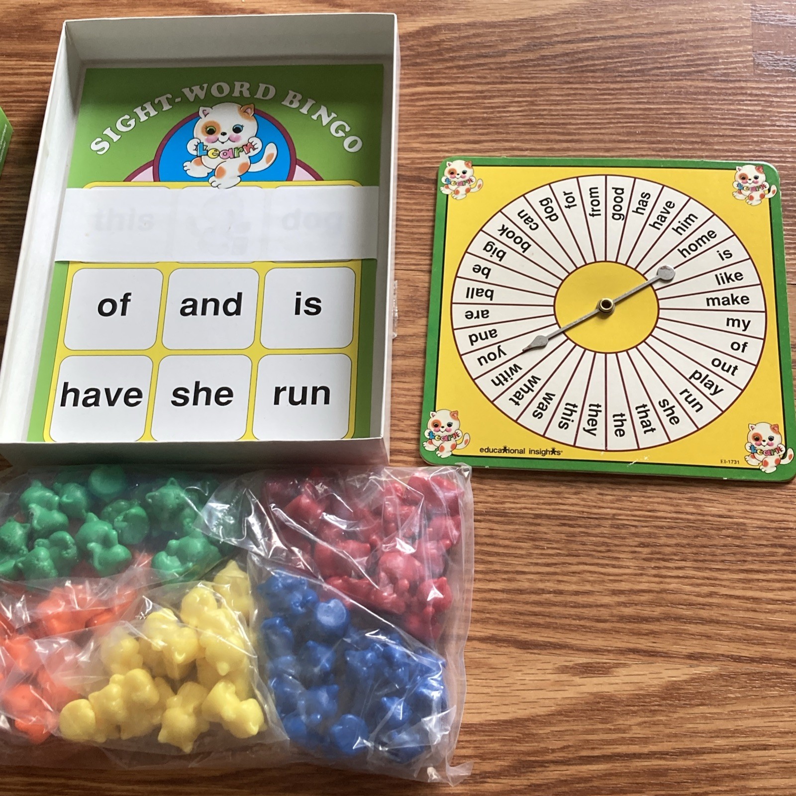 Kitty Kat Sight Word Bingo Home School Game Open Box New Vintage