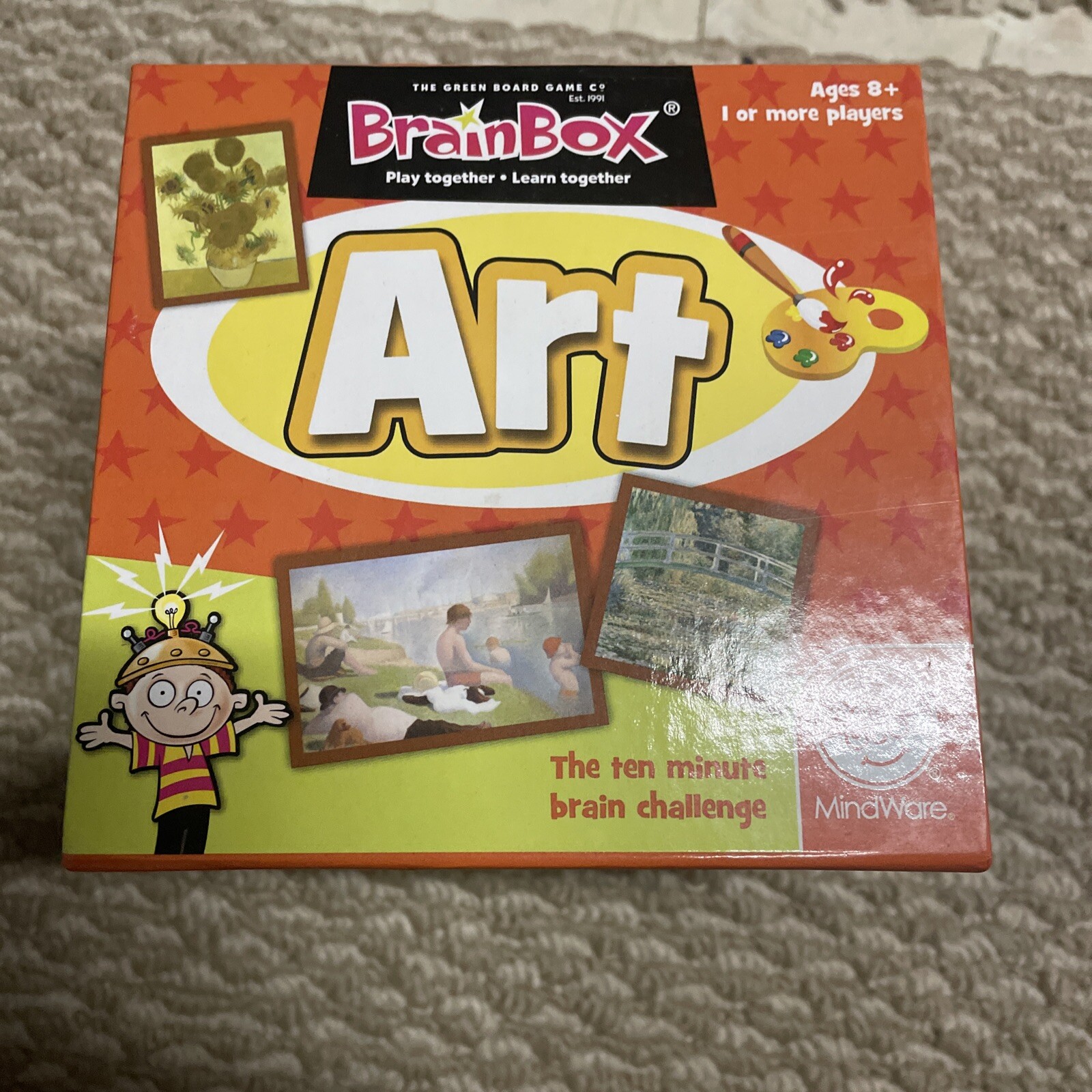 Brain Box Art Game. 2011. Ages 8+, Rare Discontinued. Mind Ware Memory Game