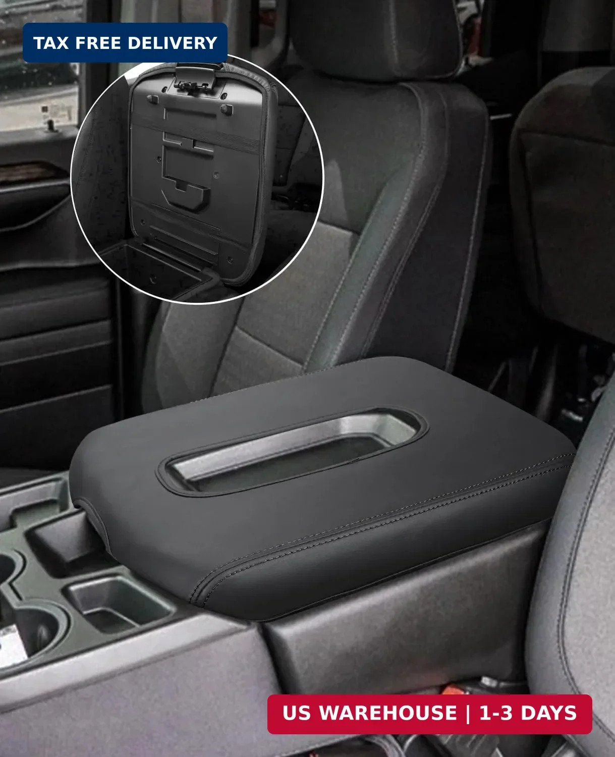 Center Console Armrest Cover for 2026 Chevy Silverado & GMC Sierra 2019 2