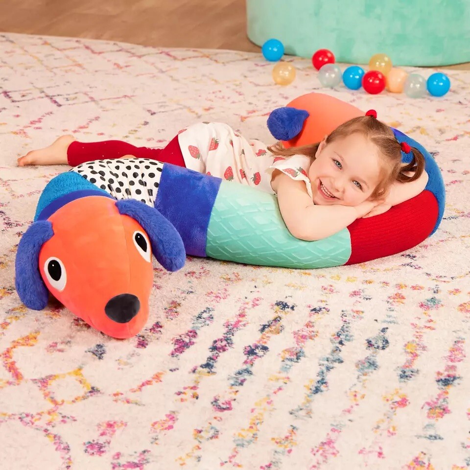 Battat Cuddle & Play Pup 6-FootLong Plush Puppy, Toddler and Preschool Toys 18m+