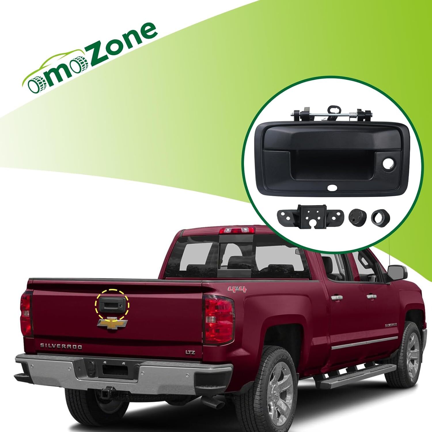 Tailgate Handle with Camera Hole Liftgate Latch Handle with Keyhole Fit for