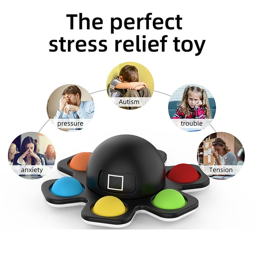 Fidget Spinner Toys Pop It Octopus 3 Expression Silicone Squid Game – One Item