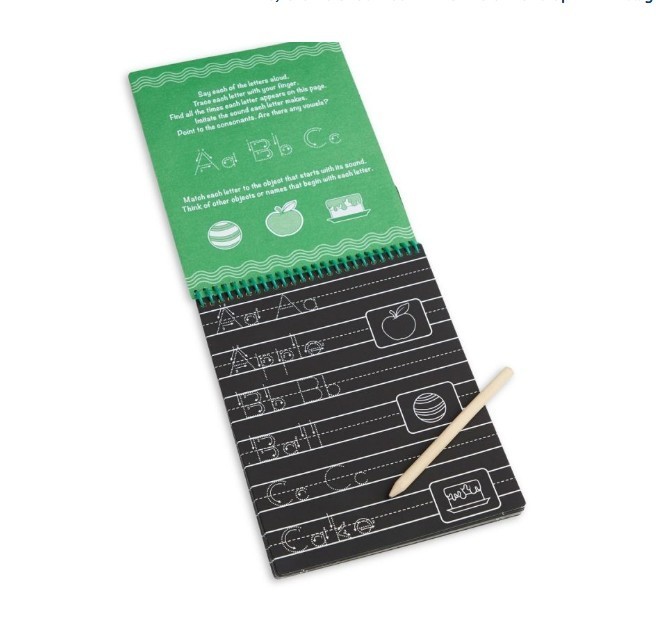 Melissa & Doug Scratch Art ABC 123 Writing Pad Kids Learning Book w/ Stylus NEW