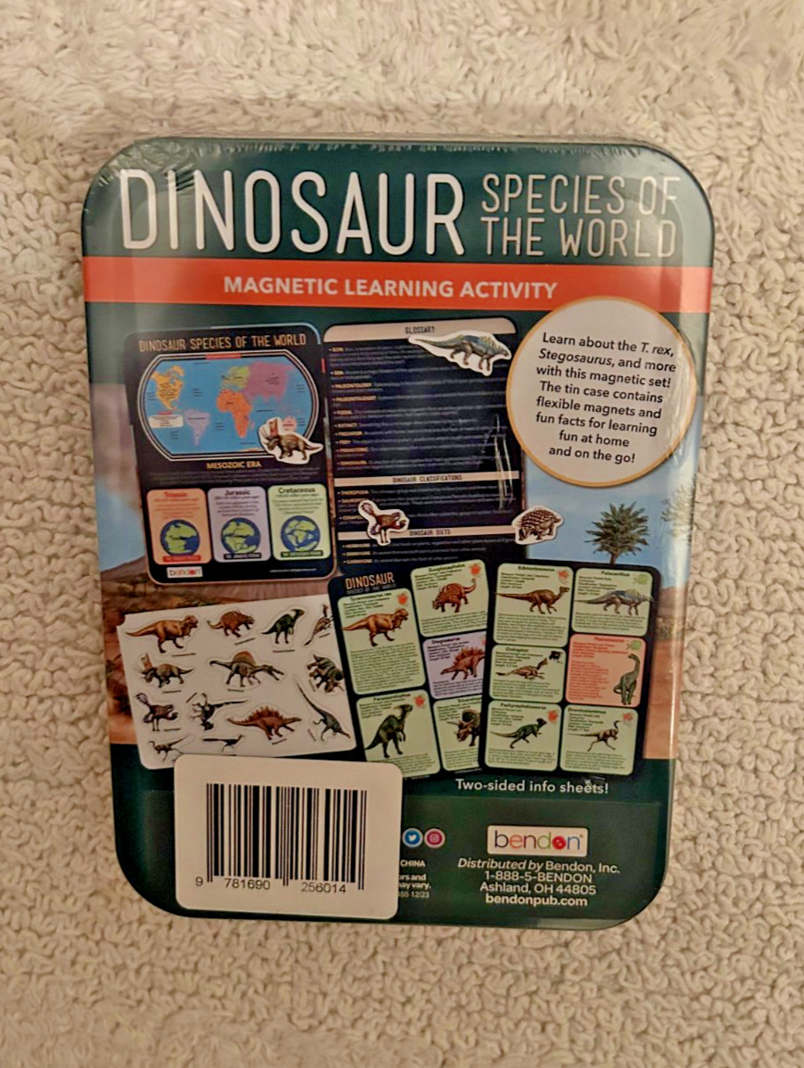 Dinosaur Species Of The World T.S.Shure Bendon Educational Magnets/ Learn STEM