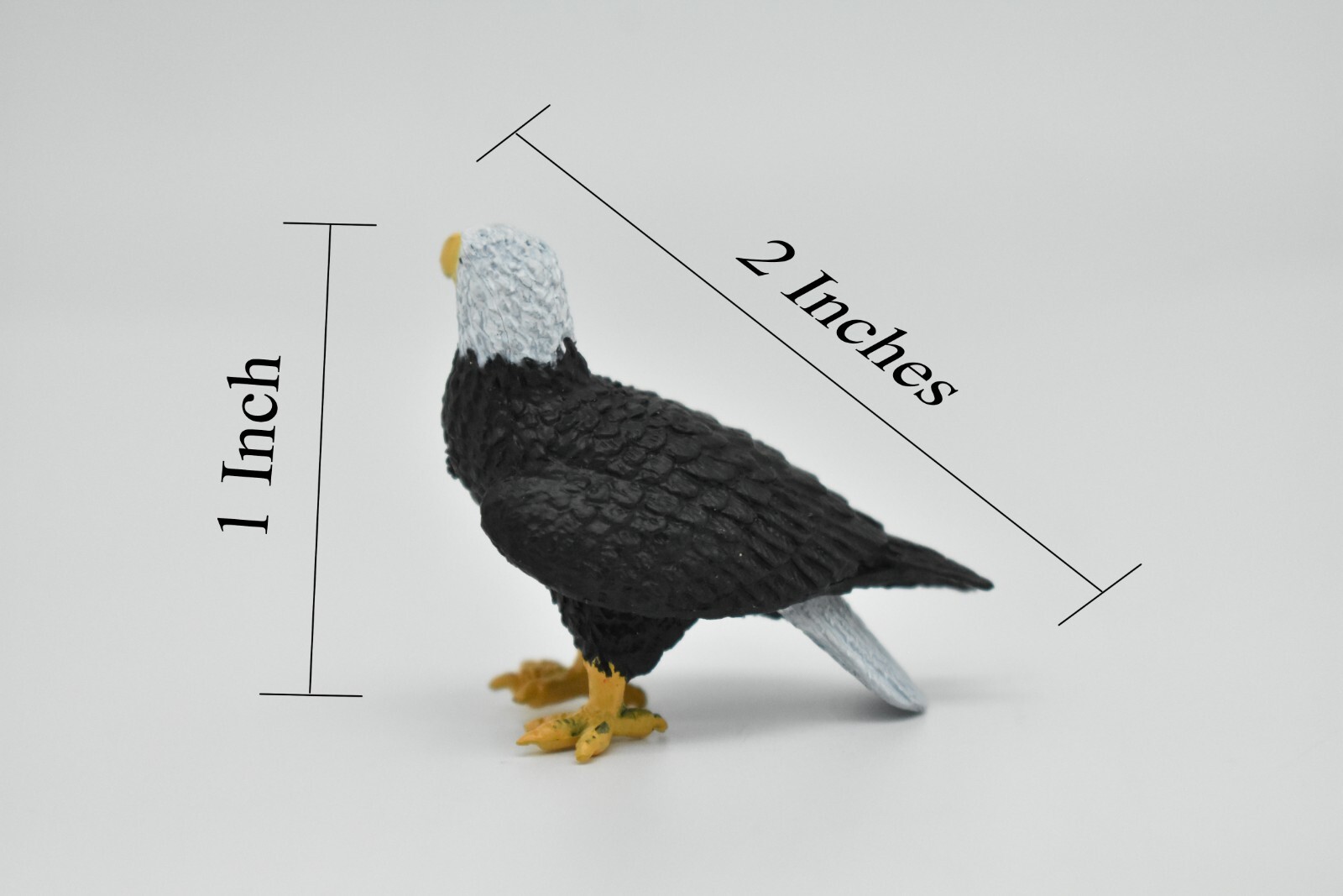 Bald Eagle Toy, Very Nice Plastic Toy Model Hand Painted 2″ F7041 B131