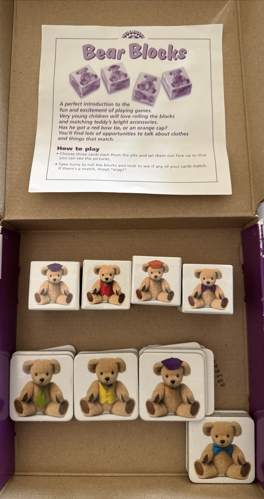 Bear Blocks A First Matching Game Educational Preschool Homeschool 2+