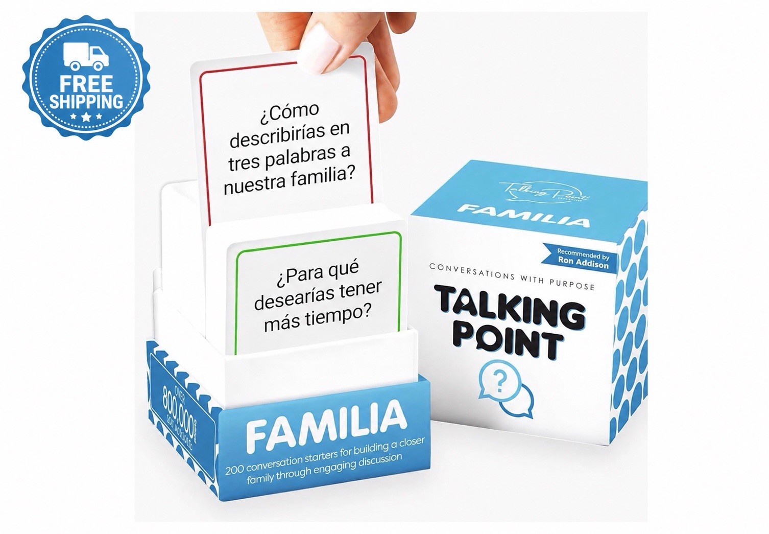 200 Family Conversation Cards Familia en español connect with family game