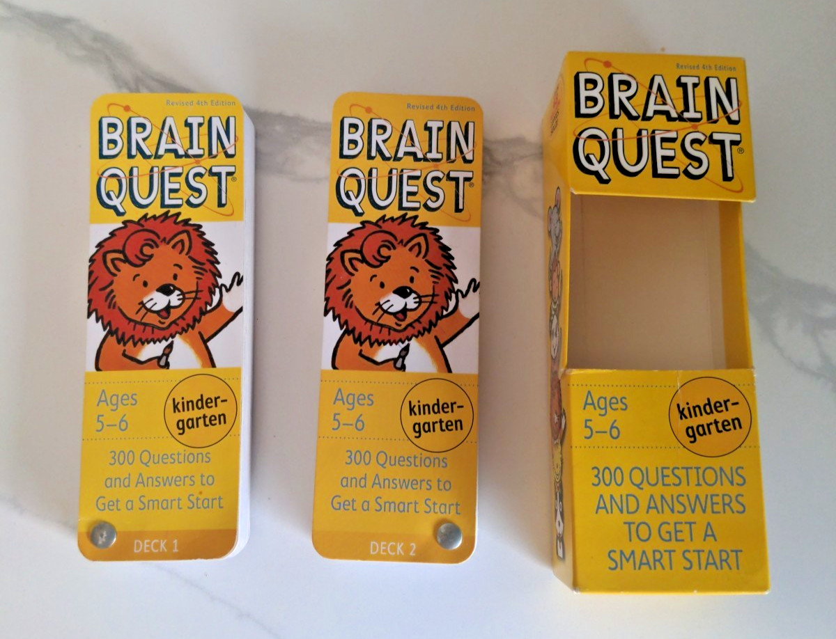 BRAIN QUEST Kindergarten Questions Decks 1 & 2 300 Flash Cards Age 5-6