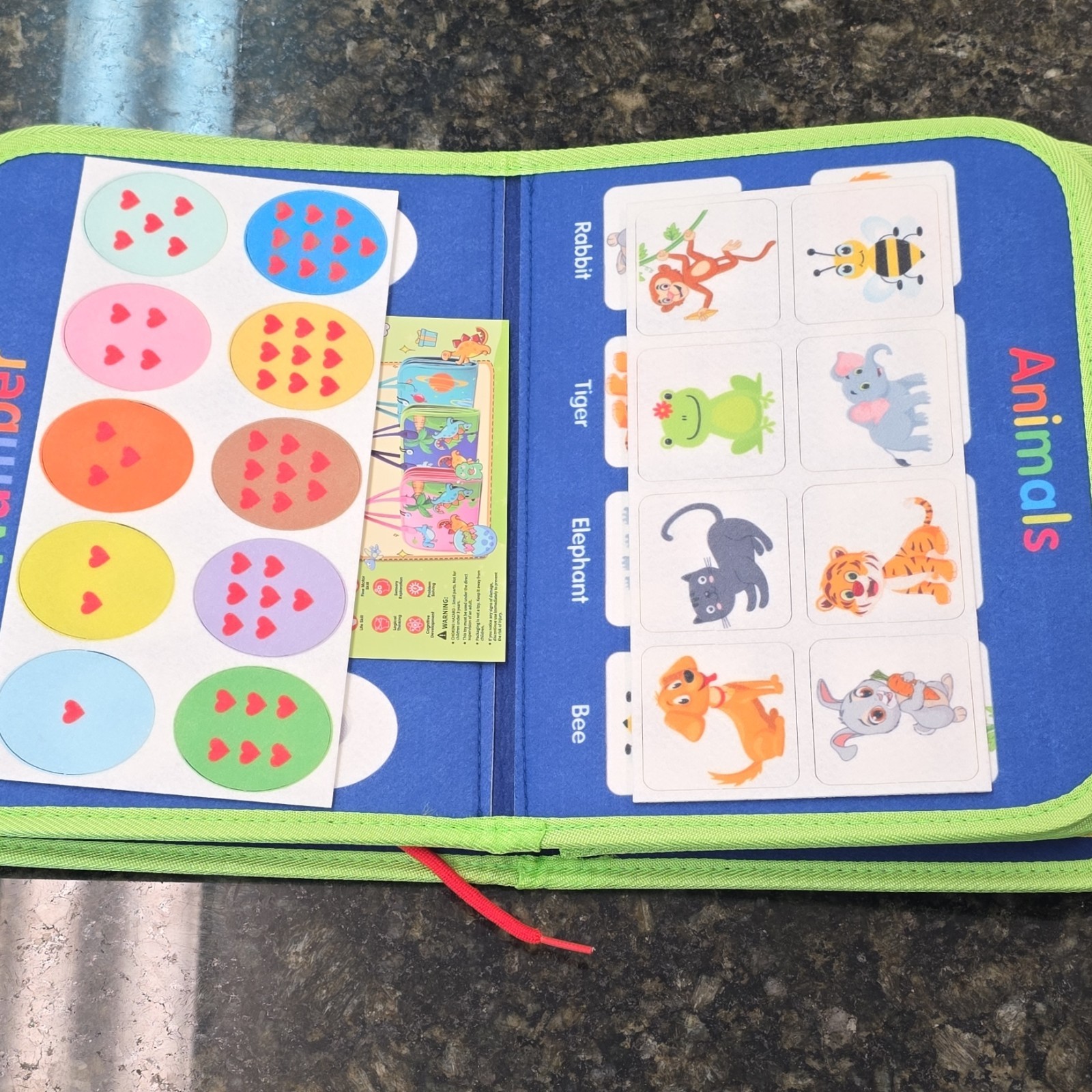 Winblo Toddler Busy Board Activity Book, Alphabet/Letters Learning, Dinosaurs