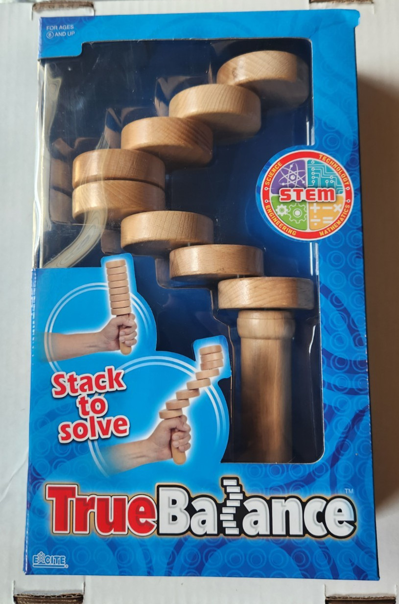 True Balance Handheld Wooden Toy by Excite “STEM” Coordination New/Sealed