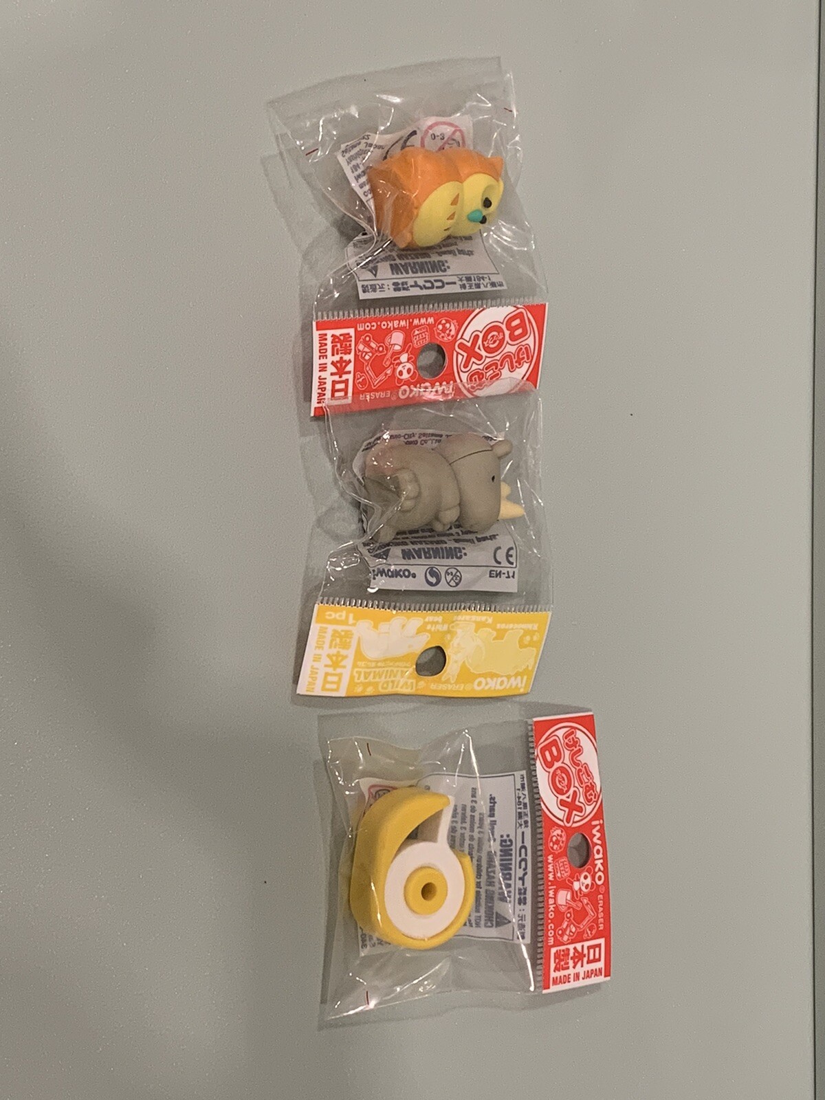 IWAKO Japanese Puzzle Toy Erasers For Kids, Cute And Fun, Three Pcs, Limited