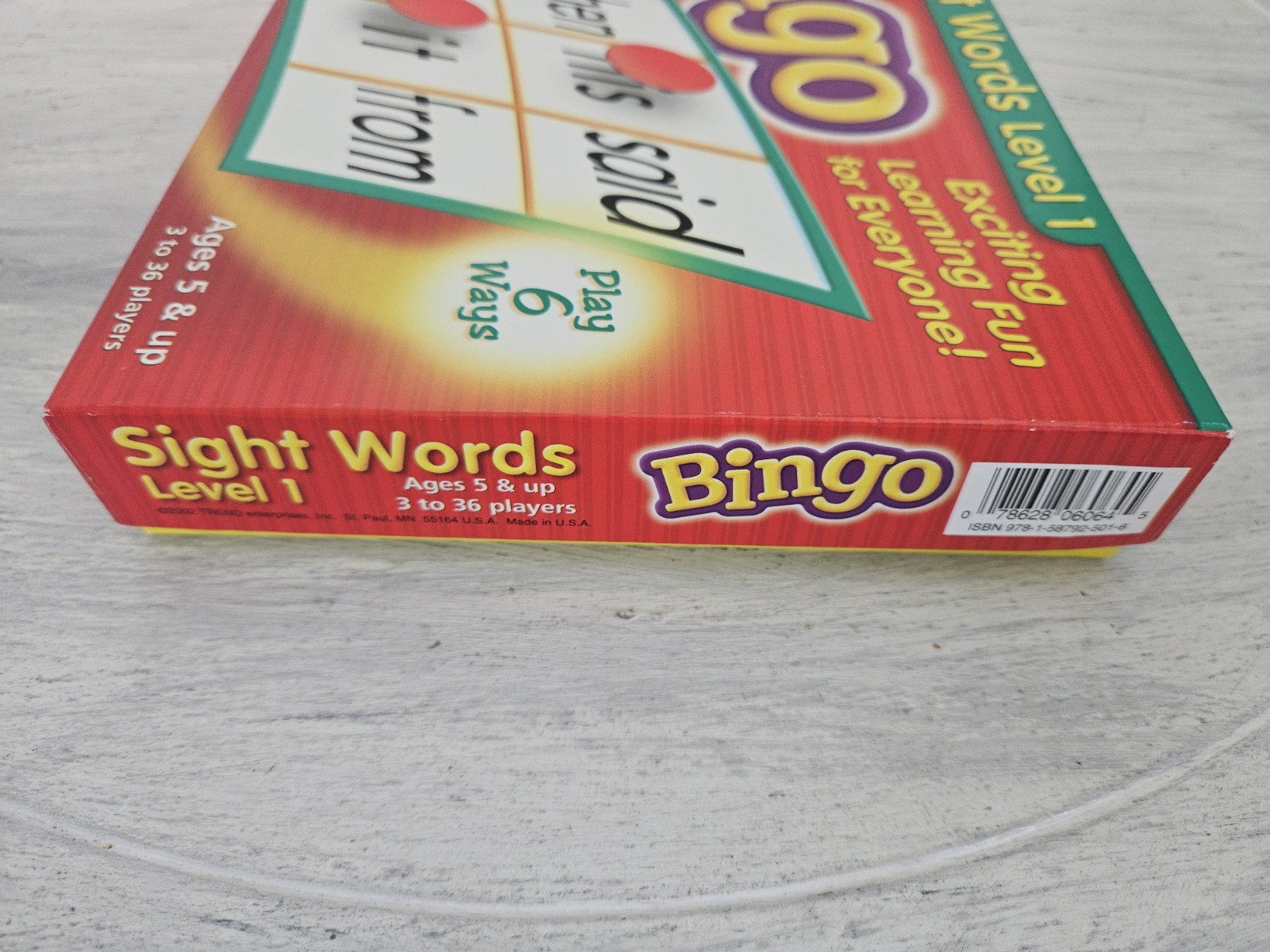 Sight Words BINGO Game for Kindergarten Learn to Read Card Game up to 36 players