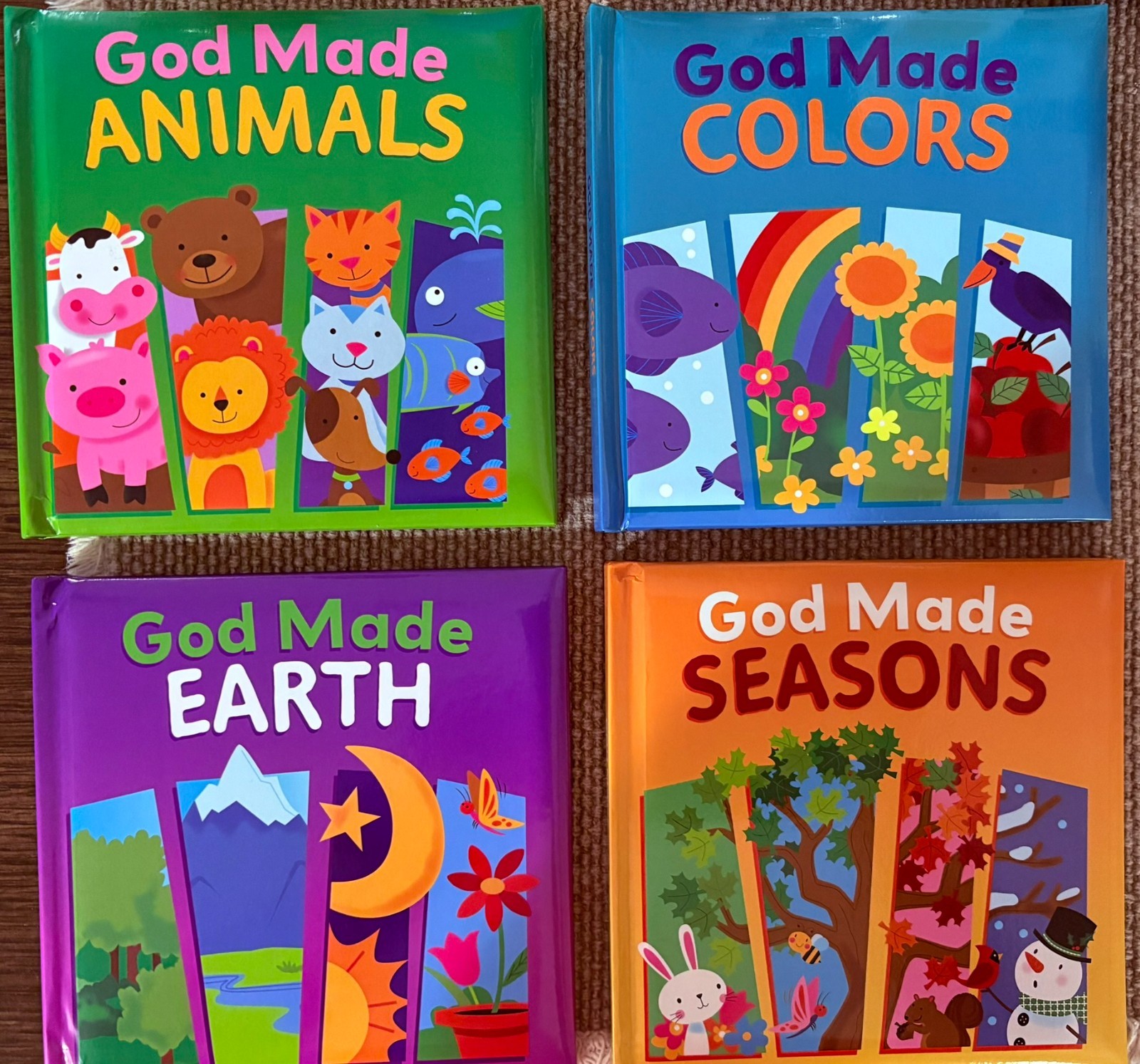 GOD MADE Animals, Colors, Earth & Seasons Padded Board Books CHOICE-4 Pre-K NEW!