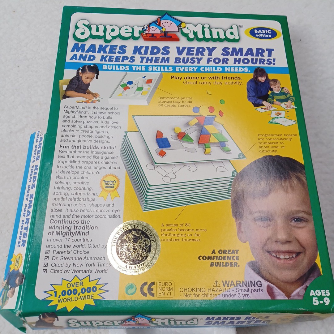 Super Mind Basic Edition Design Shapes Activity Puzzle Cards STEM Incomplete