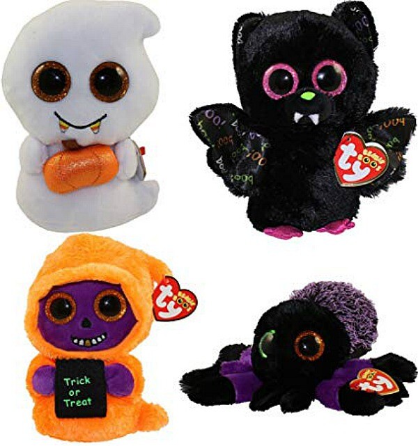 Ty Halloween Beanie Babie Boos 6″ 9″ Medium Plus Clips Ships Free in USA!