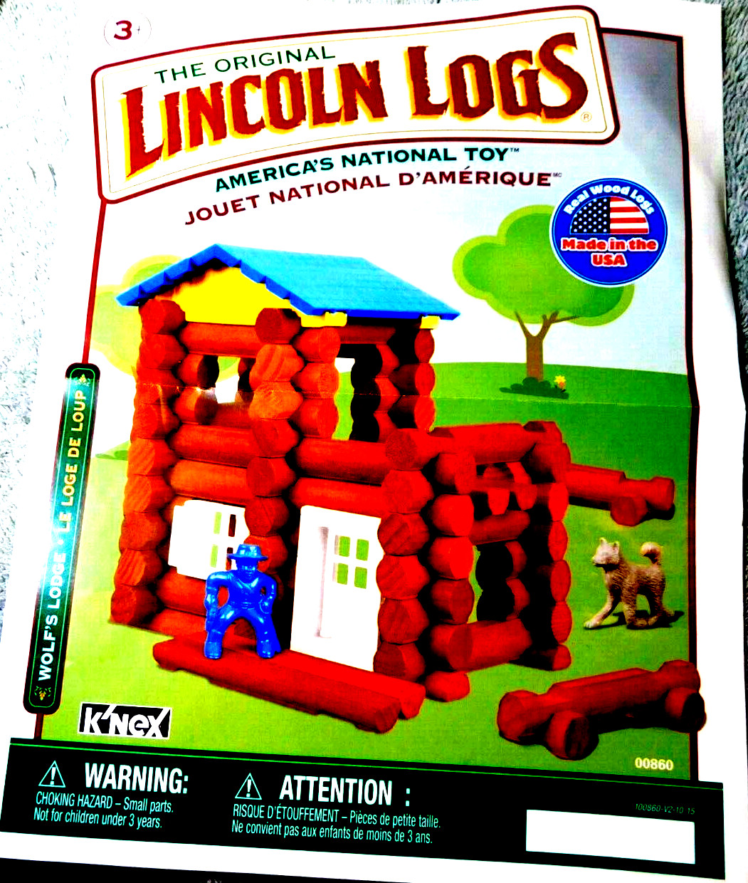K’nex~The Original Lincoln Logs America’s National Toy 92 Pc. Set Boxed