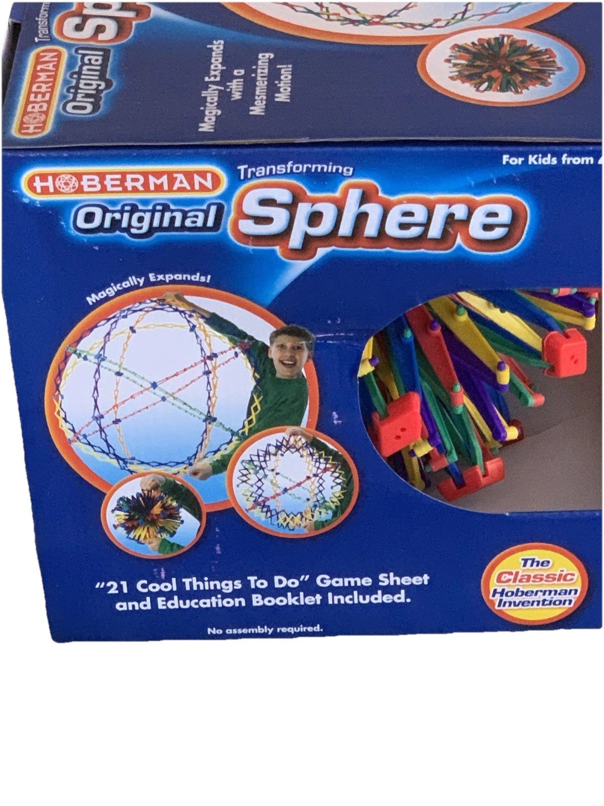 Hoberman Original Transforming Sphere Lg Rainbow Colorful Creative 9.5 – 30″ New