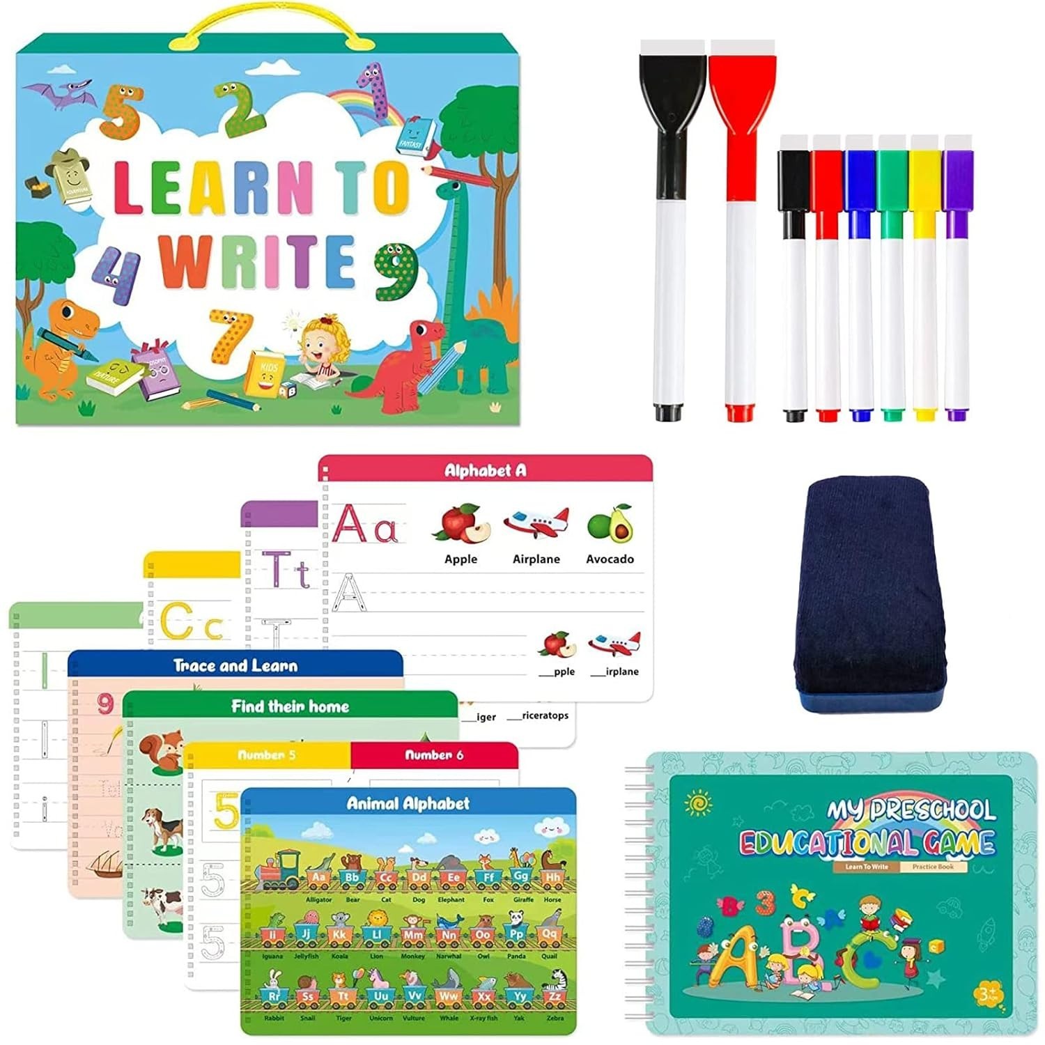 Toddler Preschool Learning Activities. Handwriting Practice Book for Kids
