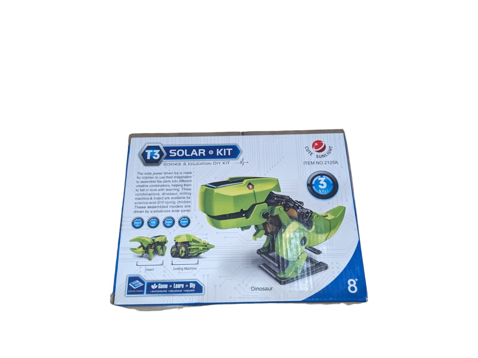 T4 Transforming Solar Powered Multi-Robot, Dinosaur, Drilling Machine, Insect