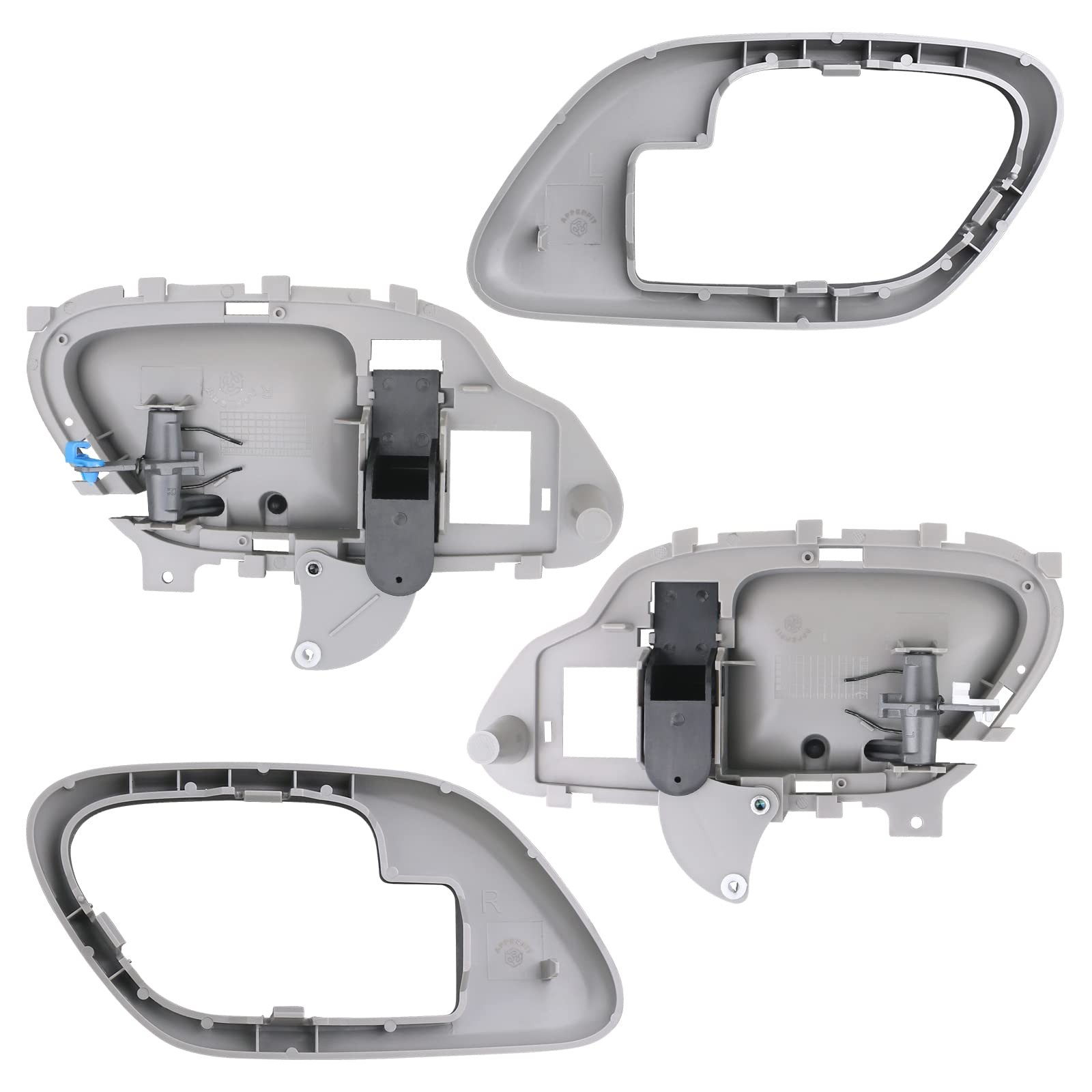 Interior Door Handle w/ Bezel Gray 95-02 Chevy GMC C1500