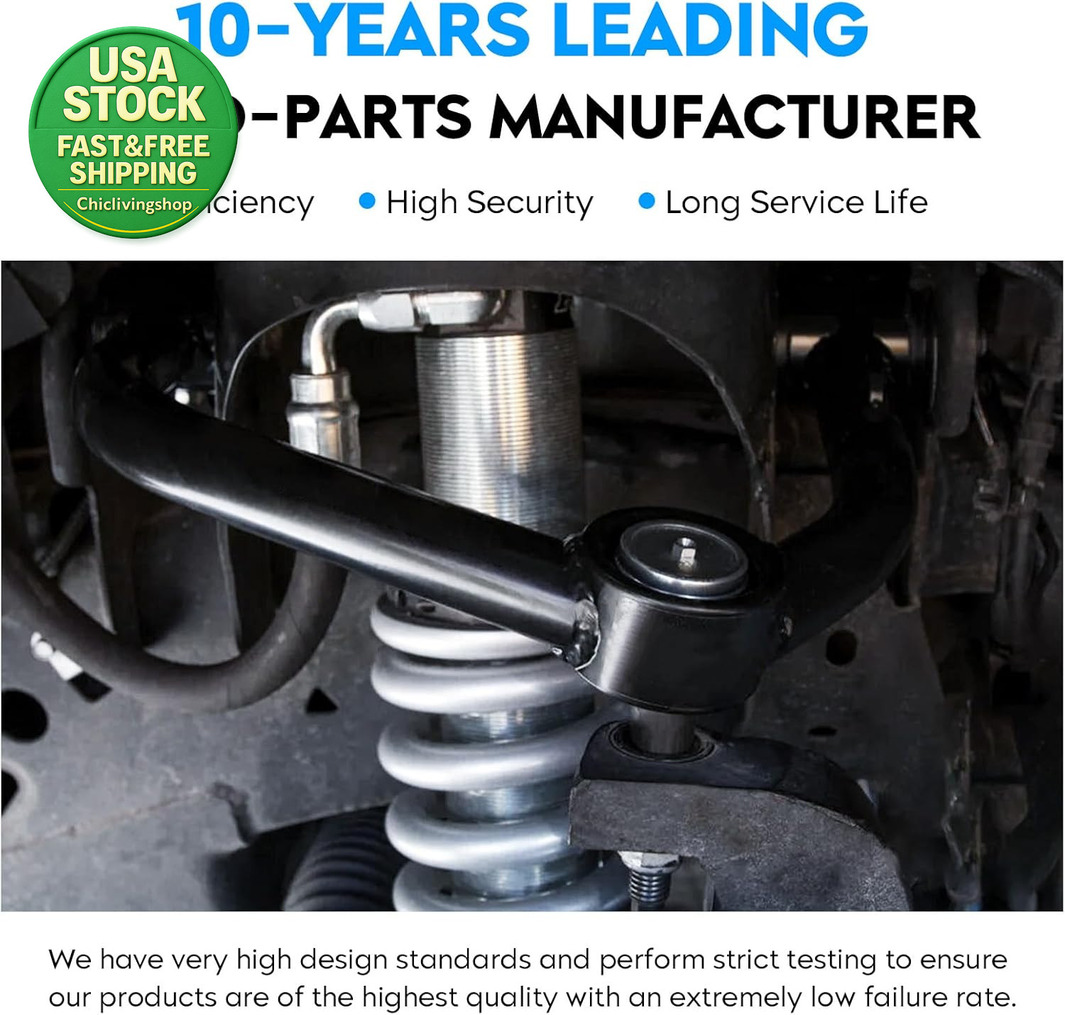 Front Upper Control Arms with Ball Joints Lift 2-4 Inch for Toyota Tundra