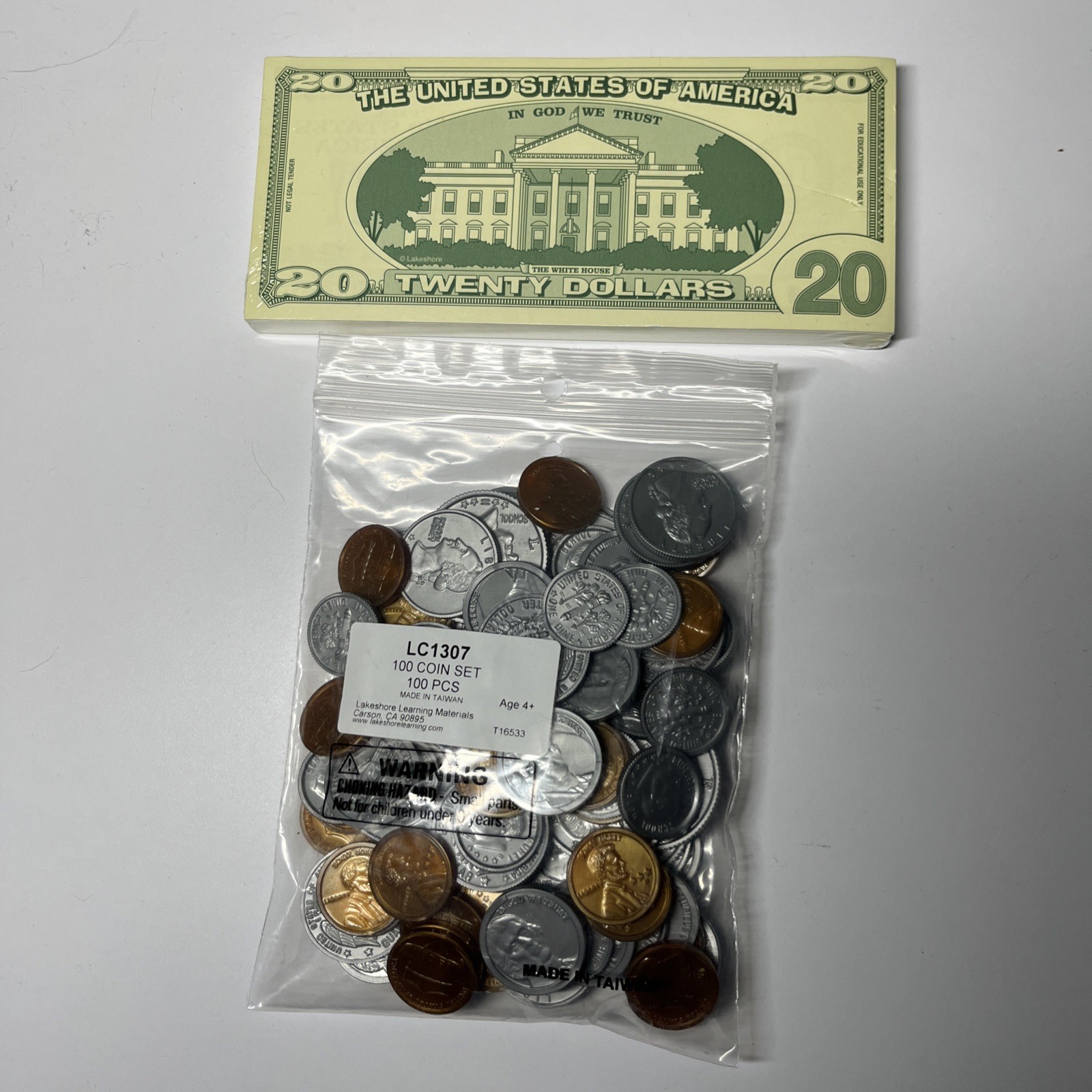 New In Bag, Lakeshore Starter Cash Pack, Bill Set & 100 Pcs Coin set, Education