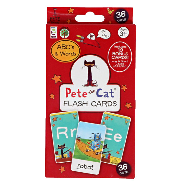 Pete the Cat ABC’s & WORDS Learning 36 Flash Cards Early Education Long Vowels