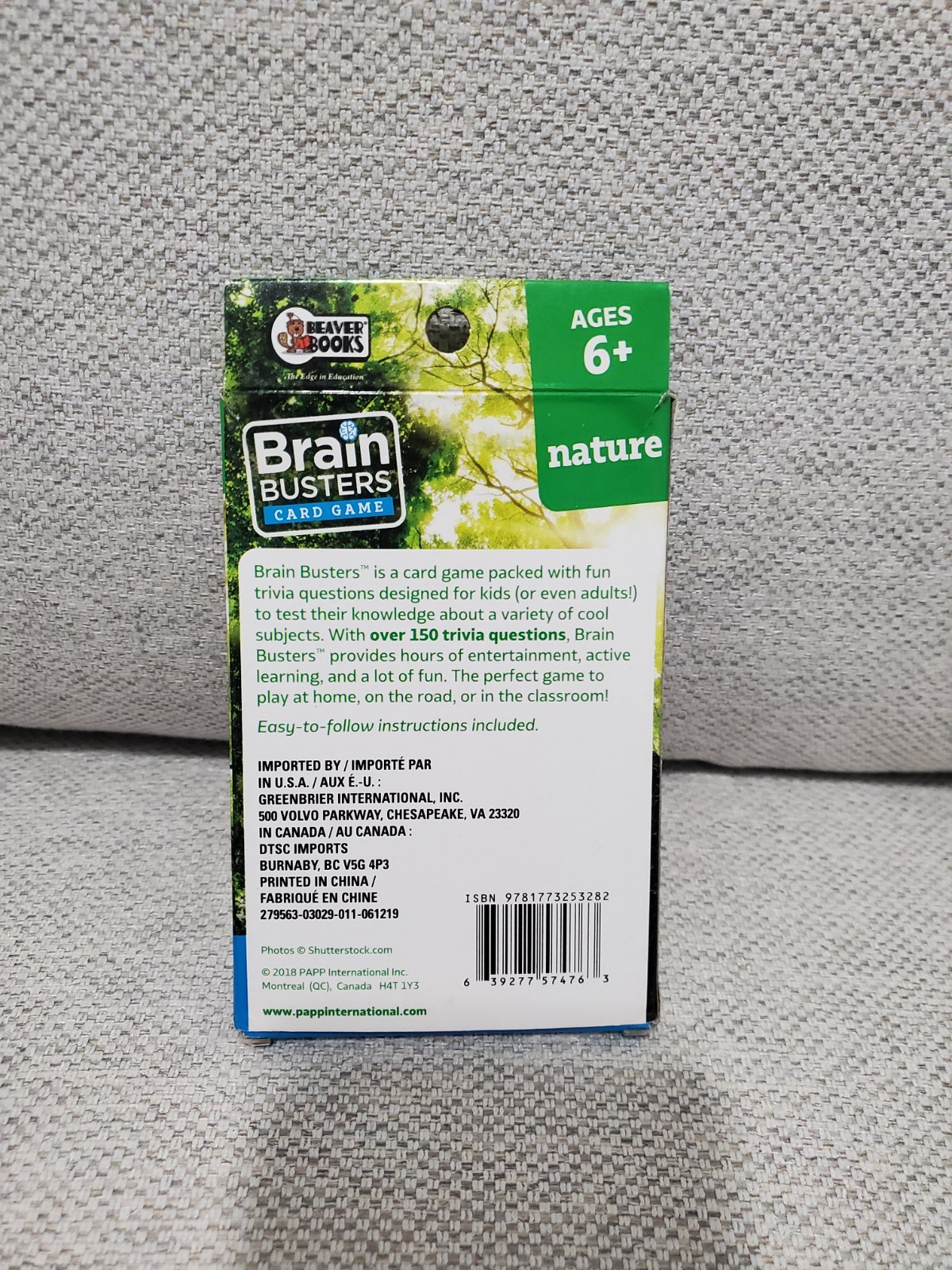 Brain Busters Gaming Cards – 31 Cards Each – Nature