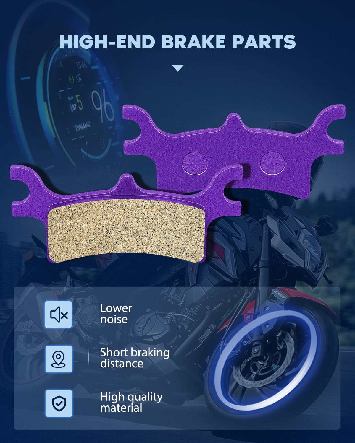 ECCPP Brake Pads Fits for Polaris Sportsman 500 4×4 HO 2003-2008 2006, FA314…
