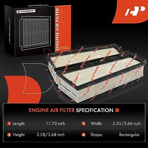 2-PC Left & Right Engine Air Filter Compatible with Mercedes-Benz E63 AMG S