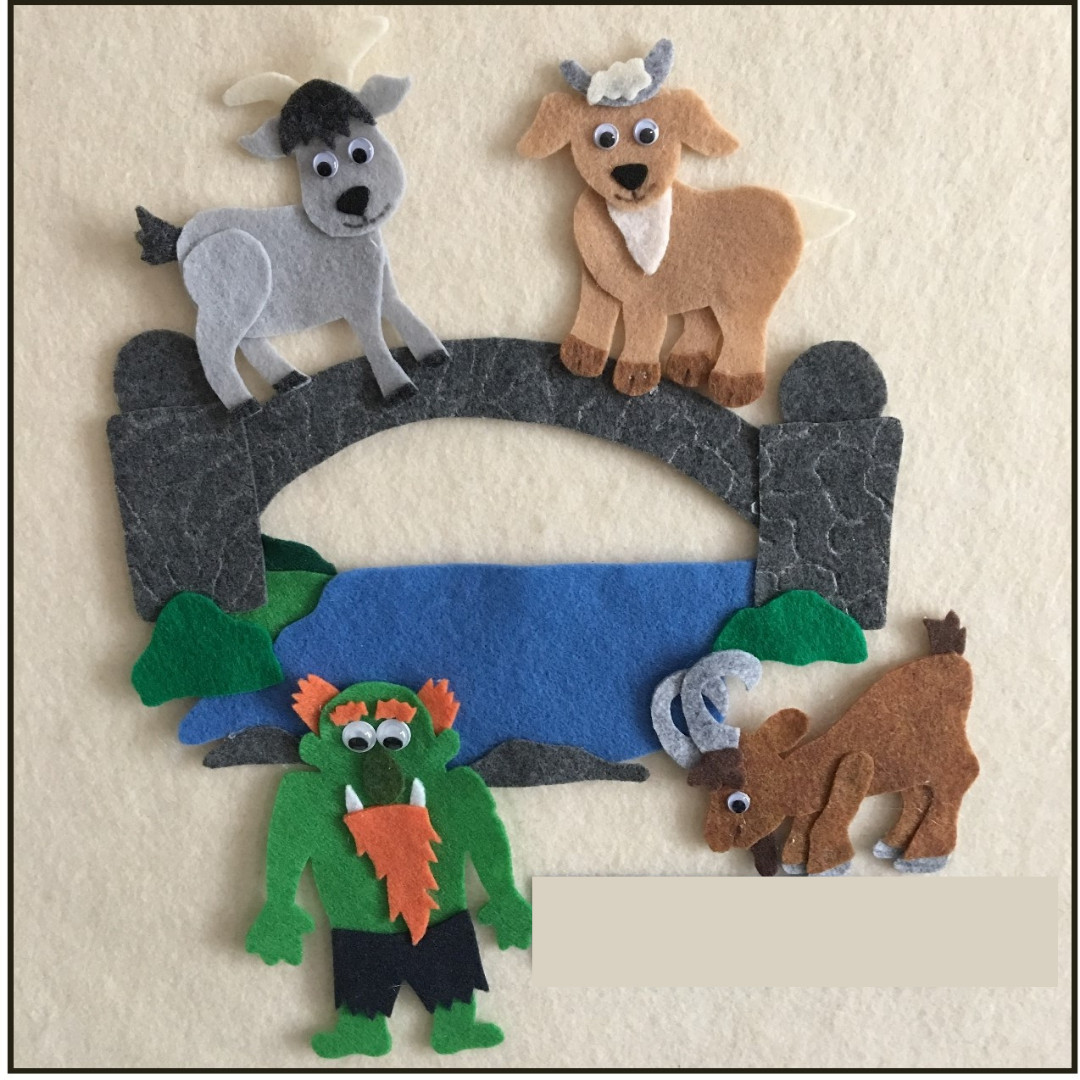 3 Billy Goats Gruff Felt Pieces for Felt/Flannel Board Play