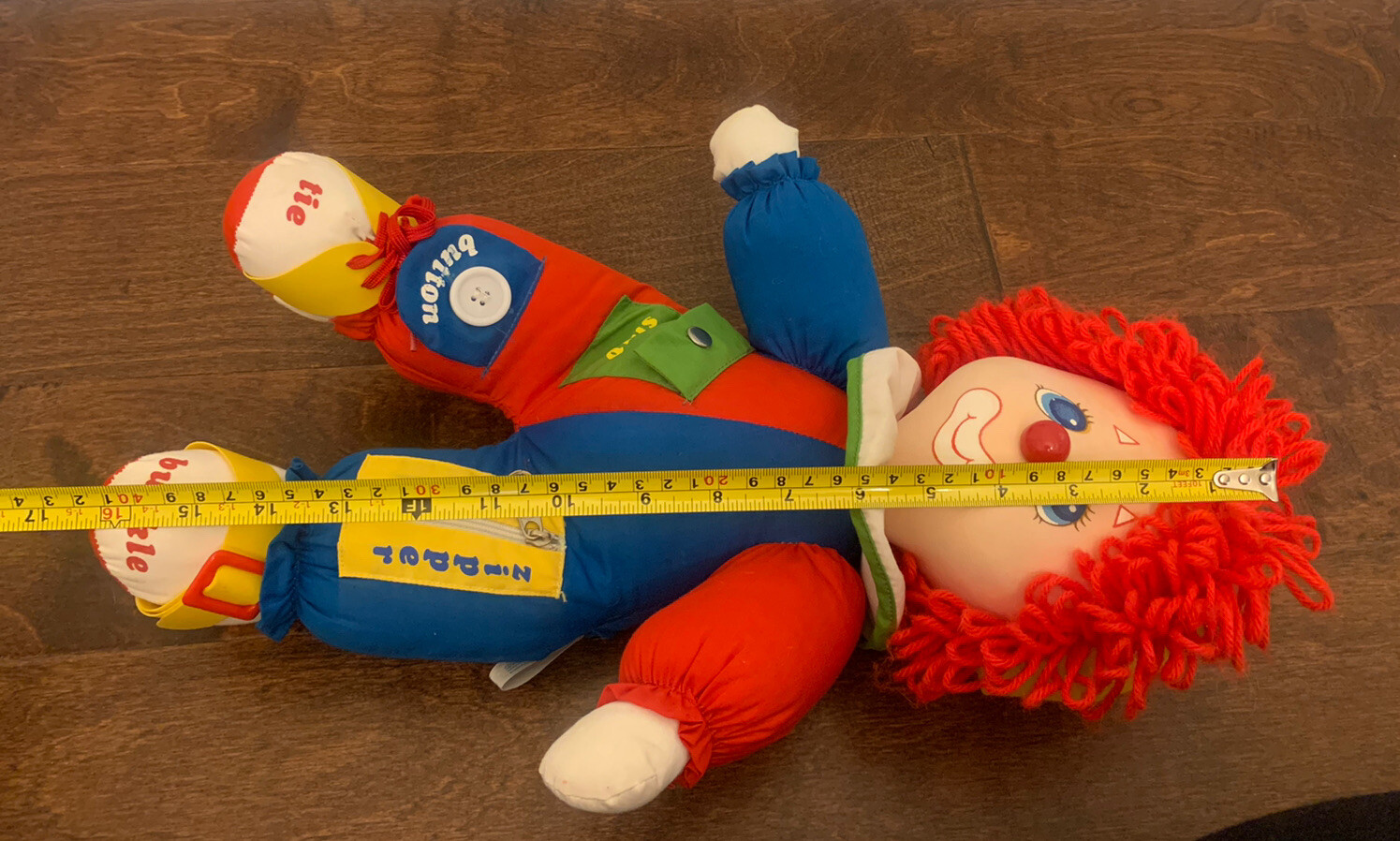 Vintage 1983 American Greetings Amtoy Doll 16” Learn to Dress Clown EUC Vtg 80s