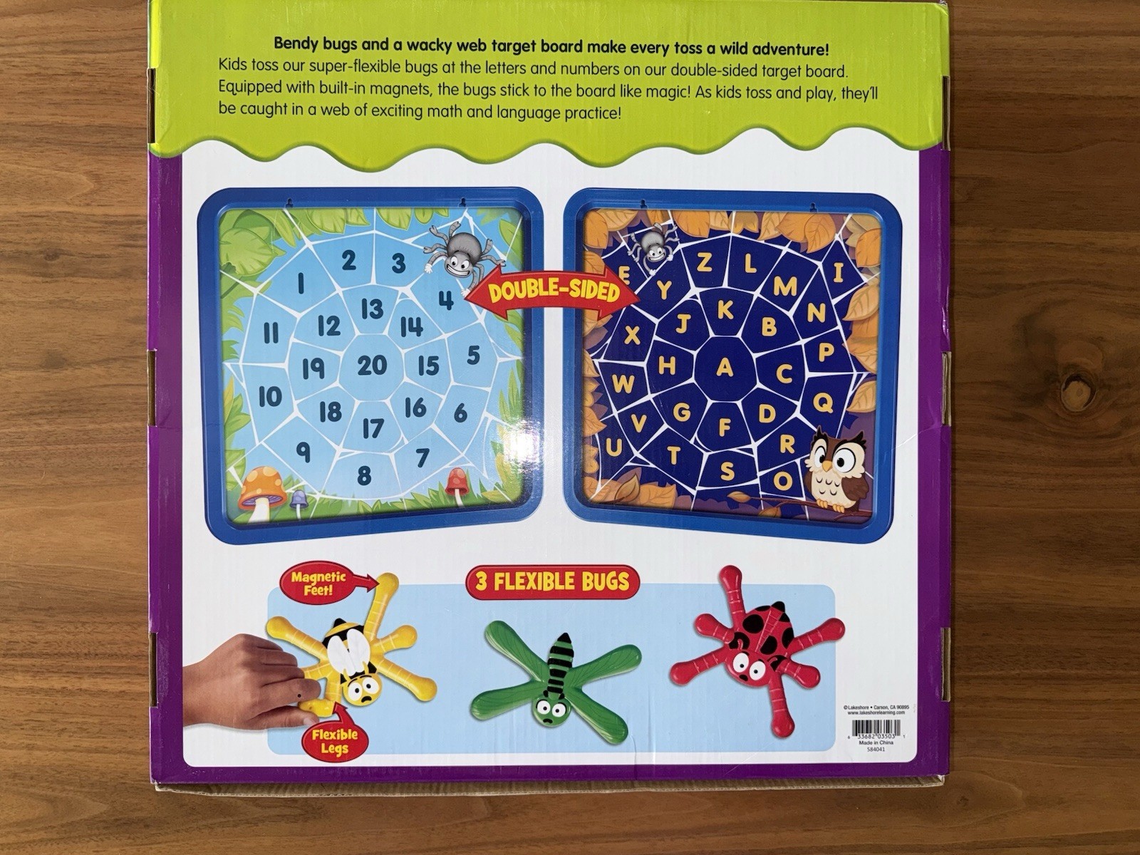 Lakeshore Magnetic Bug Toss Educational Toy Alphabet Numbers Double Sided $40