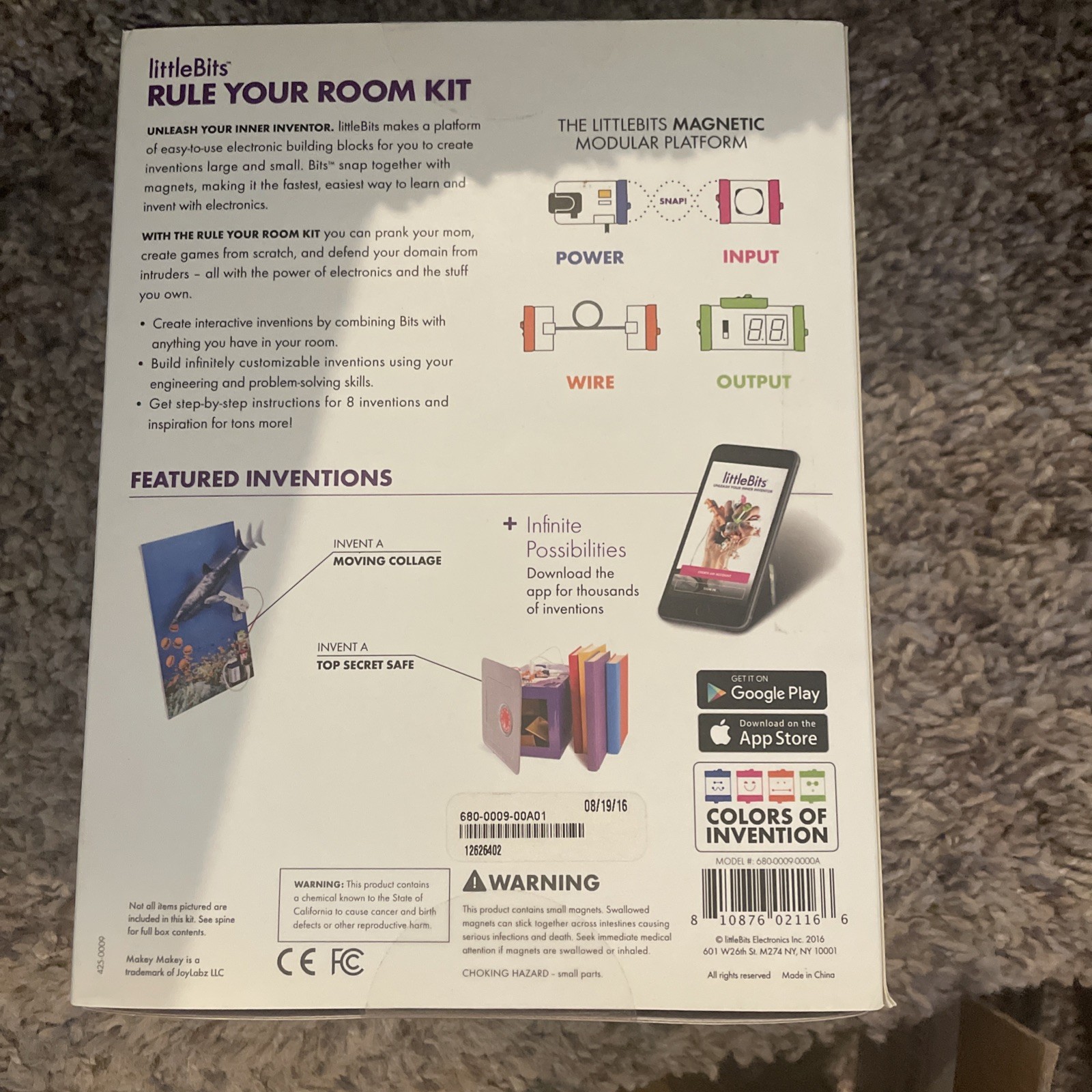 LittleBits RULE YOUR ROOM KIT Educational Learning Electro Build Block New
