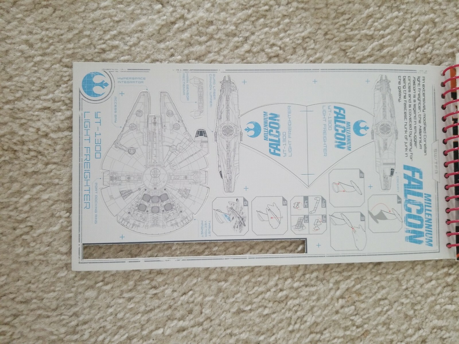 INCOMPLETE Star Wars Activity Set -coloring book, puch out paper model, stamps