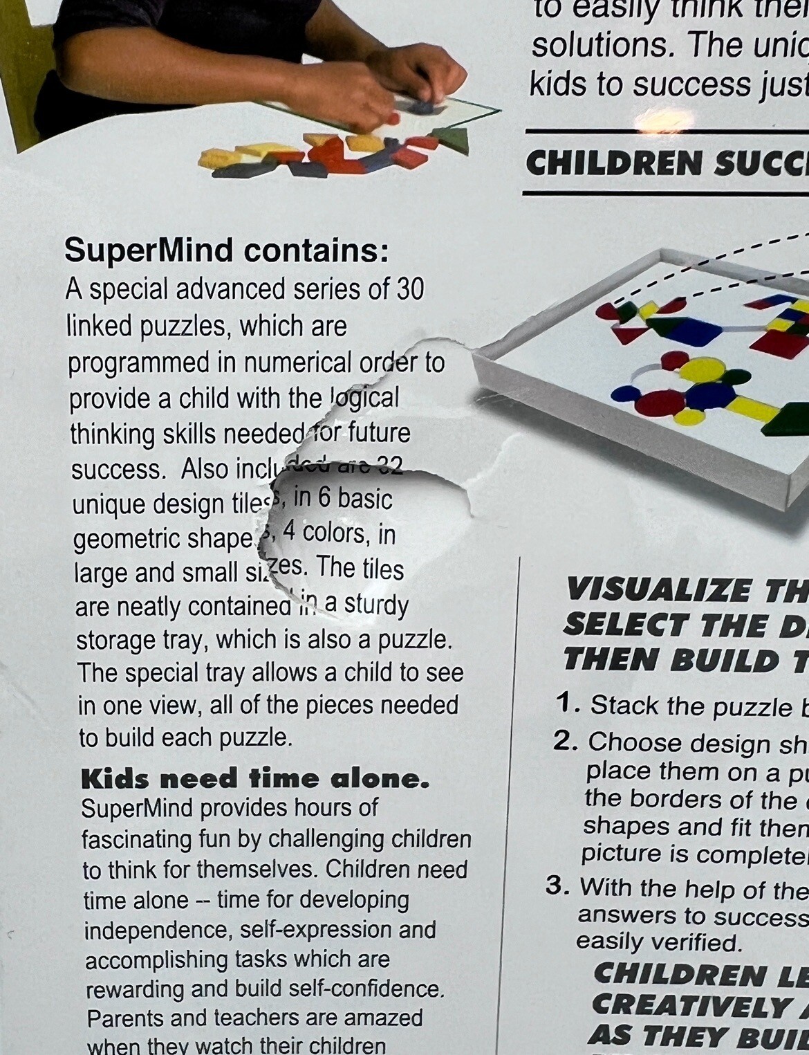 SUPER MIND by MightyMind — analytical thinking skill toy, Ages 5+. G6