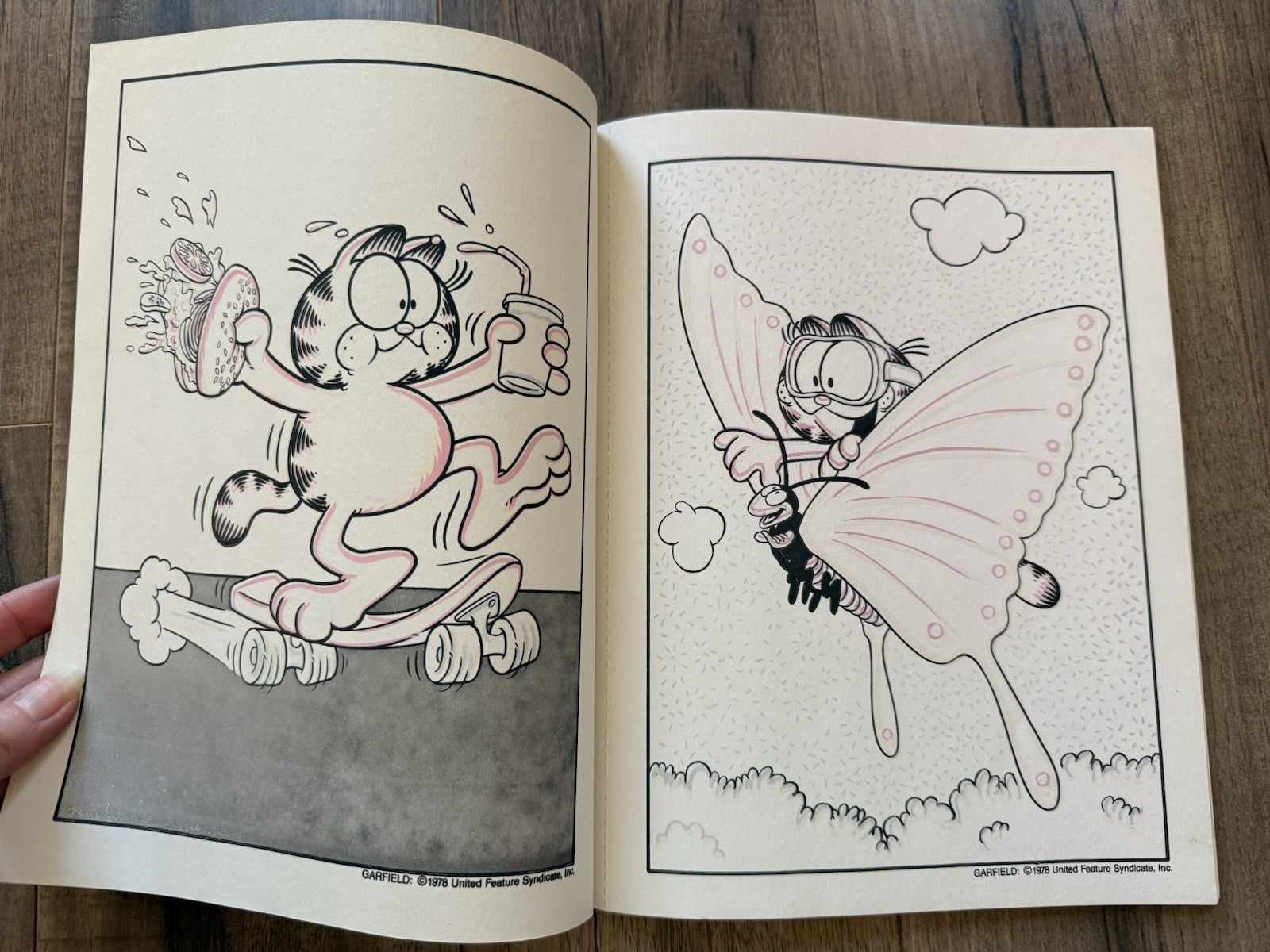 Golden GARFIELD Activity Book LOT Trace & Color Paint ‘N’ Marker With Water Cat