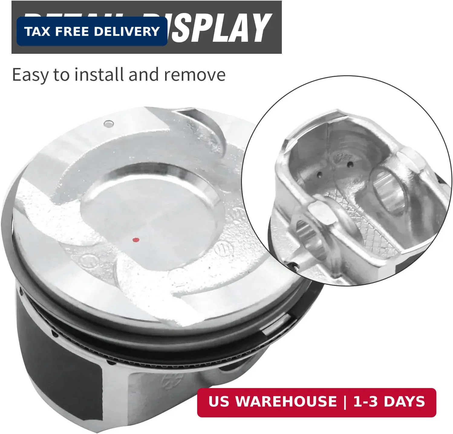 Set of 4 Engine Piston with Pin and Rings for Hyundai Accent 1.6L