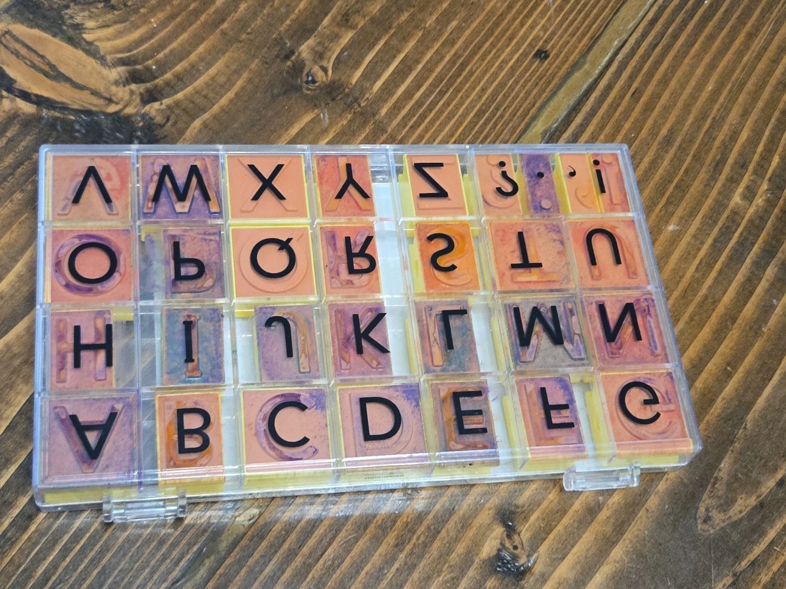 Plastic Jumbo Uppercase Alphabet Rubber Stamps