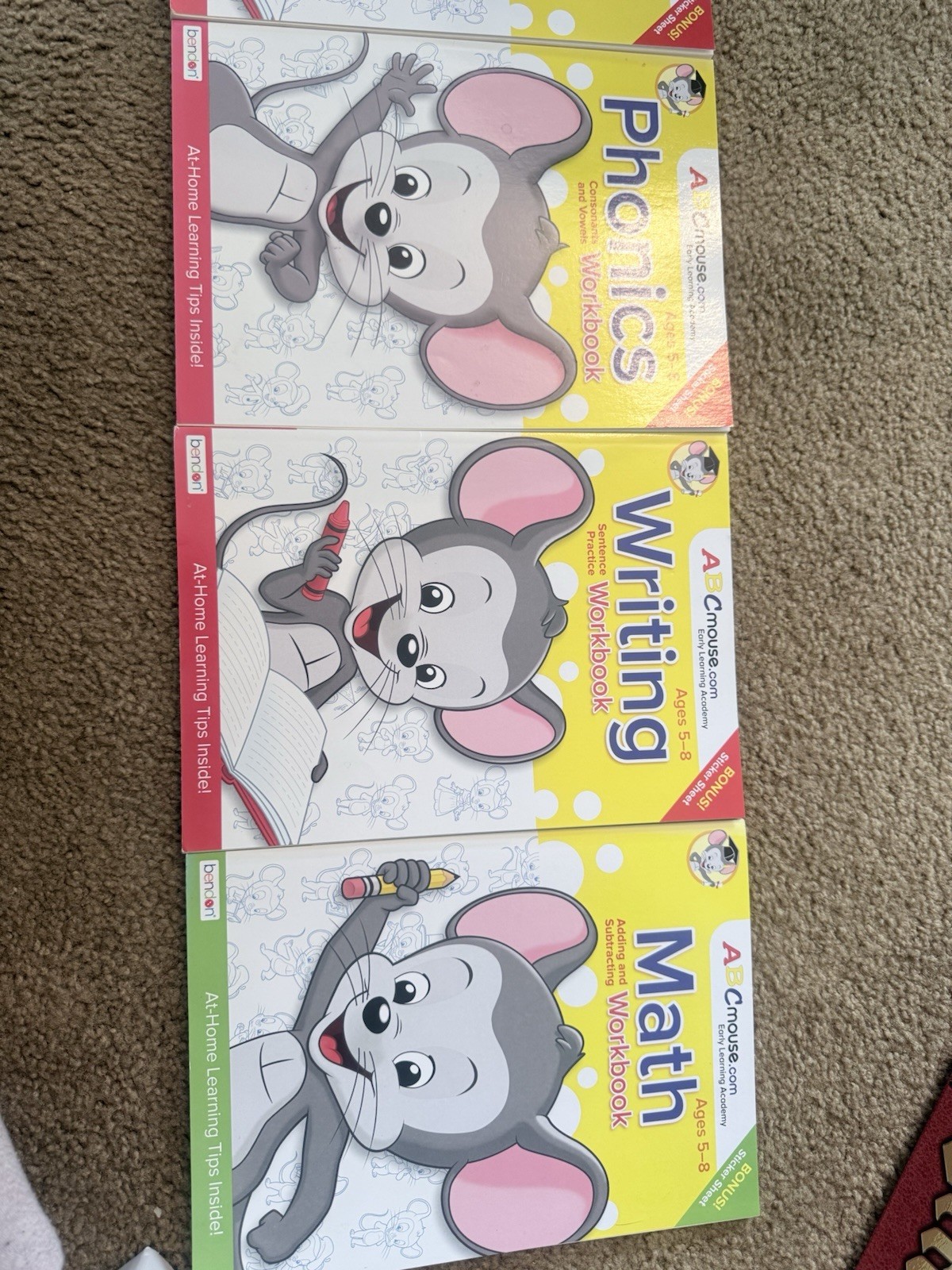 Bandon ABCmouse Phonics Writing Math Workbooks Ages 5-8 Kids Set 2020