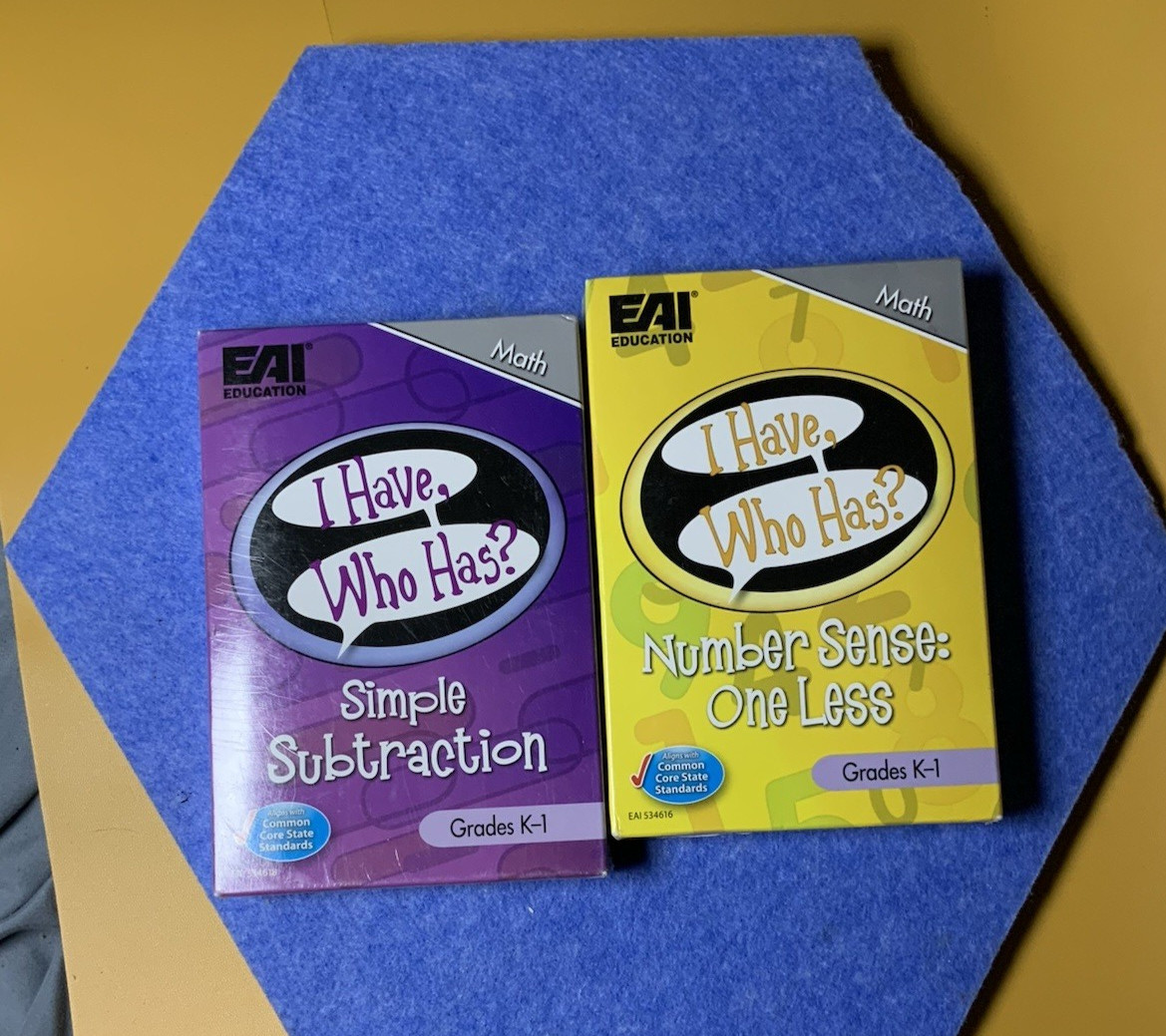 NOS NEW NIB Set of 2 I Have, Who Has? Math, EAI Education Flash Cards K 1