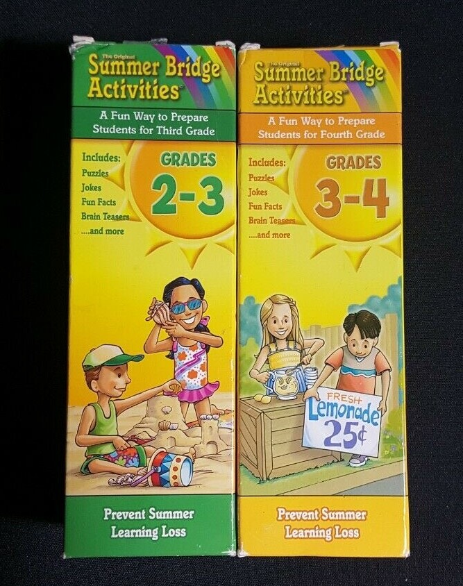 Summer Bridge Activities Grades 2-3 3-4 Educational Puzzles Jokes Brain Teasers