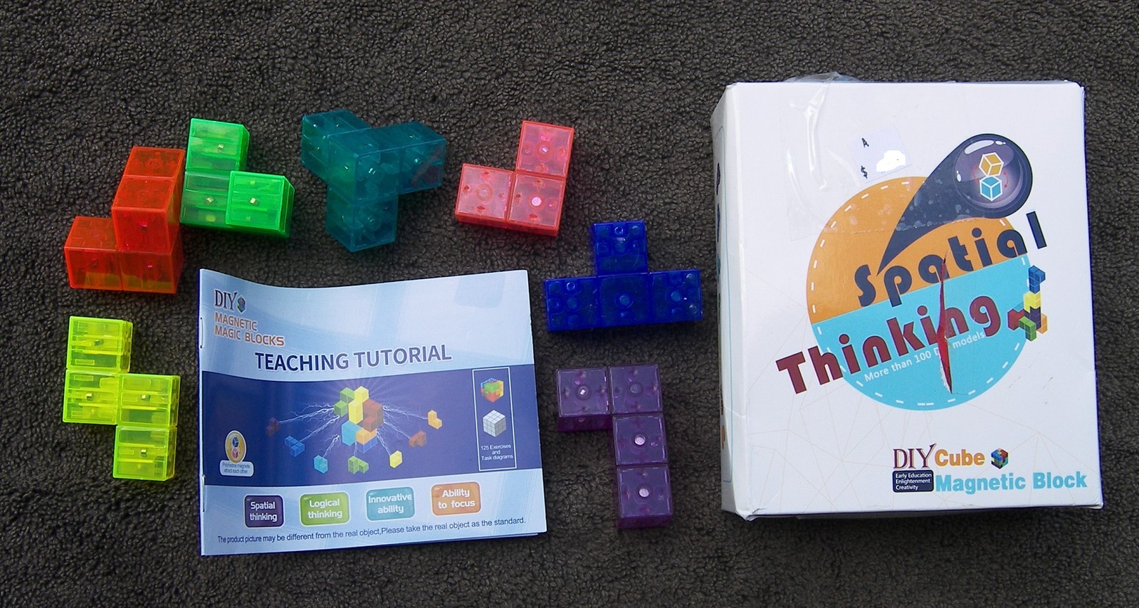 Age 3+Spatial Thinking DIY Cube (7) Magnetic Blocks 3D Games Puzzles