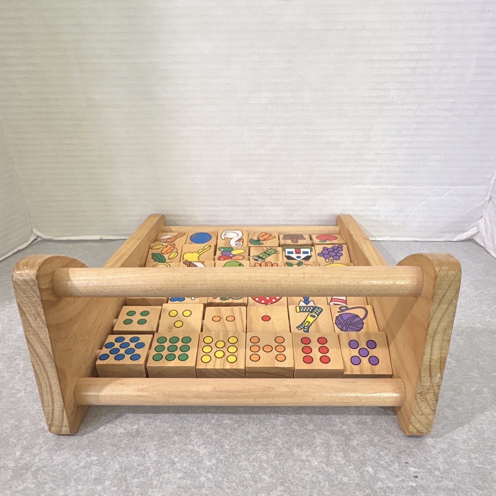 Melissa & Doug Wooden Alphabet & Number Picture Flip Blocks Educational Toy